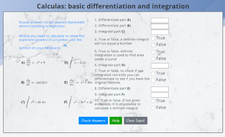 Basic differentiation and integration