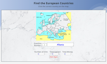 Find the European countries