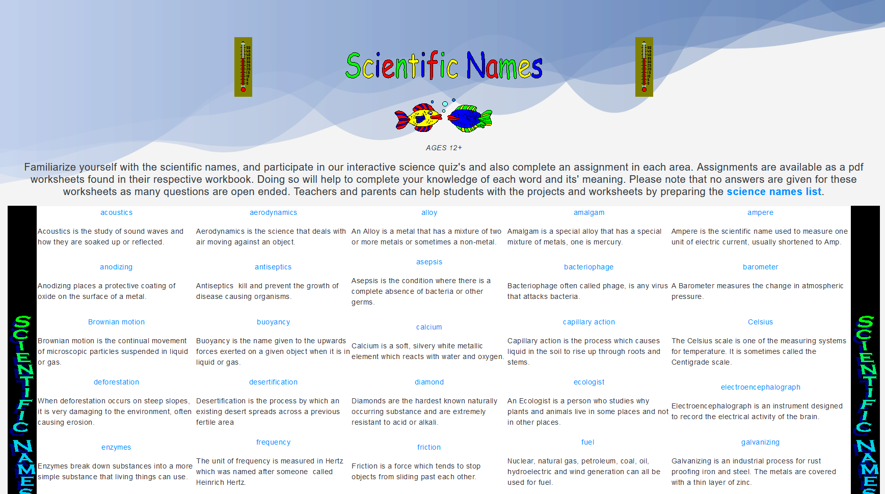 Scientific names