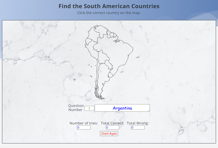 Find the South American countries